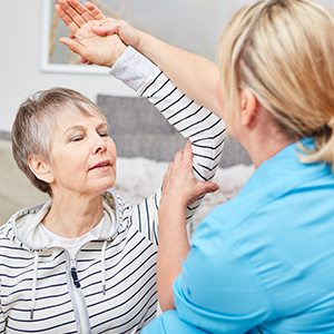 Bild Patientin bei der Physiotherapie