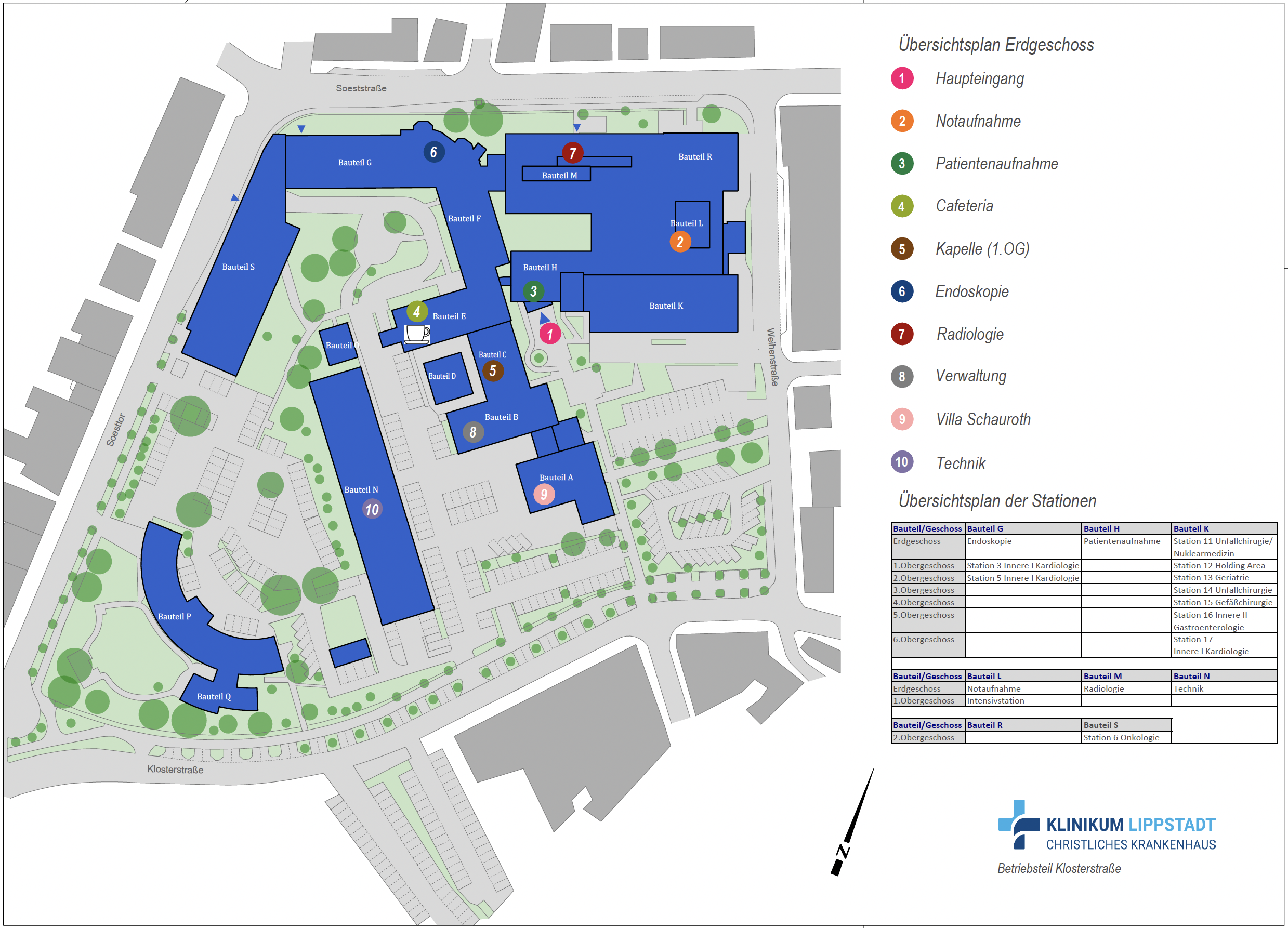Bild Klosterstraße Übersichtsplan Gebäude